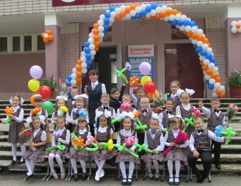 Класс в школьной форме: Гимназия им. Кузебая Герда, 1 «Г» класс, Ижевск